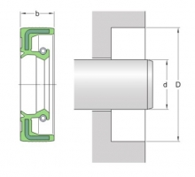 Gufero 130x230x14 (FPM-AS) HMSA10 V SKF