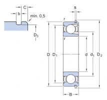 SKF 211-2ZNR kuličkové ložisko
