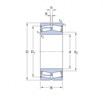 SKF BS2-2213-2RS/GEA9 soudečkové ložisko