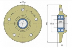 FKL PL-140 ložisková jednotka
