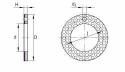 INA EGW 12-E50-Y axiální kluzný kroužek, ocel-POM