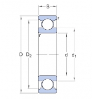 SKF W 61906 nerezové kuličkové ložisko