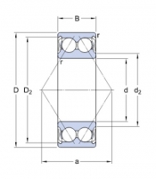 SKF 3308 A-2Z/C3MT33 kuličkové ložisko s kosoúhlým stykem