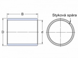 SKF PRM 606550 pouzdro kluzné, svinutý bronzový pás