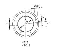 INA KS 12-PP lineární kuličkové ložisko