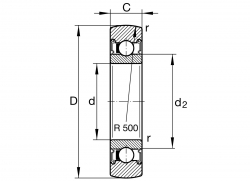 INA LR 604-2RSR ložisková kladka