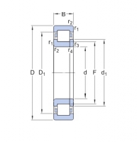 SKF NUP 308 ECM/C3 válečkové ložisko