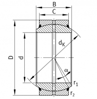 INA GE 30-DO-2TS kloubové ložisko ocel/ocel