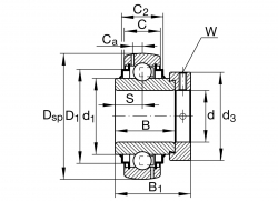 INA G1103-KRR-B-AS2/V upínací ložisko