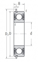 NSK 6310 DDUNR (2RS NR) kuličkové ložisko