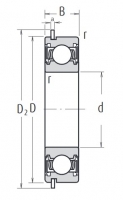 NSK 6204 DDUNRC3 (2RS NR C3) kuličkové ložisko